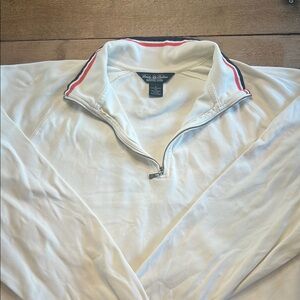 Brooks Brothers Cream Knit Pullover Men’s L Quarter Zip